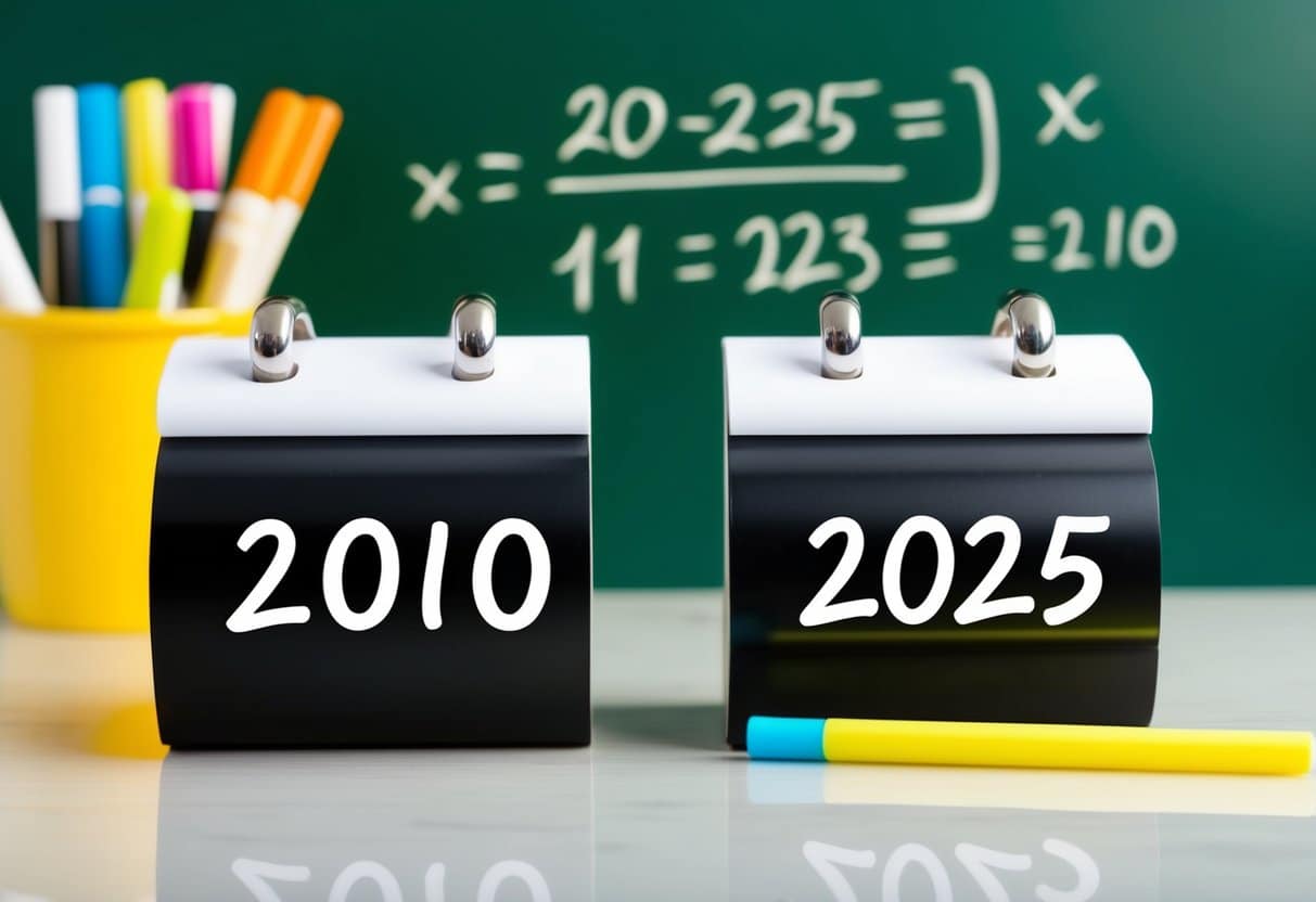 Quem nasceu em 2010 tem quantos anos em 2025?