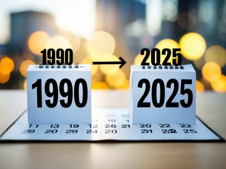 Quem nasceu em 1990 tem quantos anos em 2025?