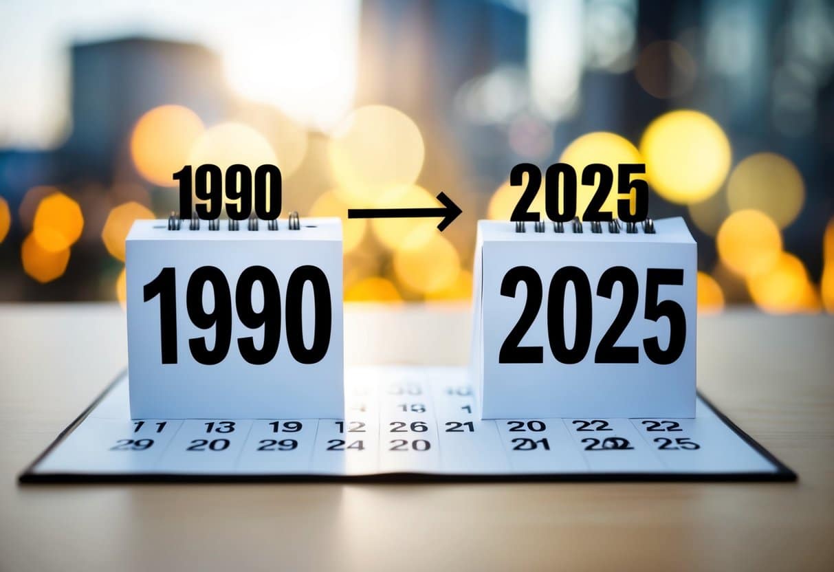 Quem nasceu em 1990 tem quantos anos em 2025?