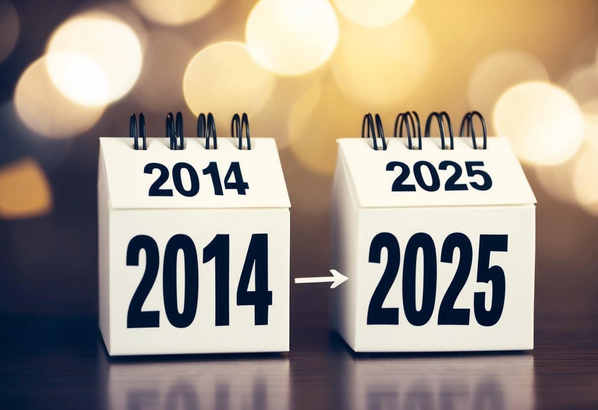 Quem nasceu em 2014 tem quantos anos em 2025?