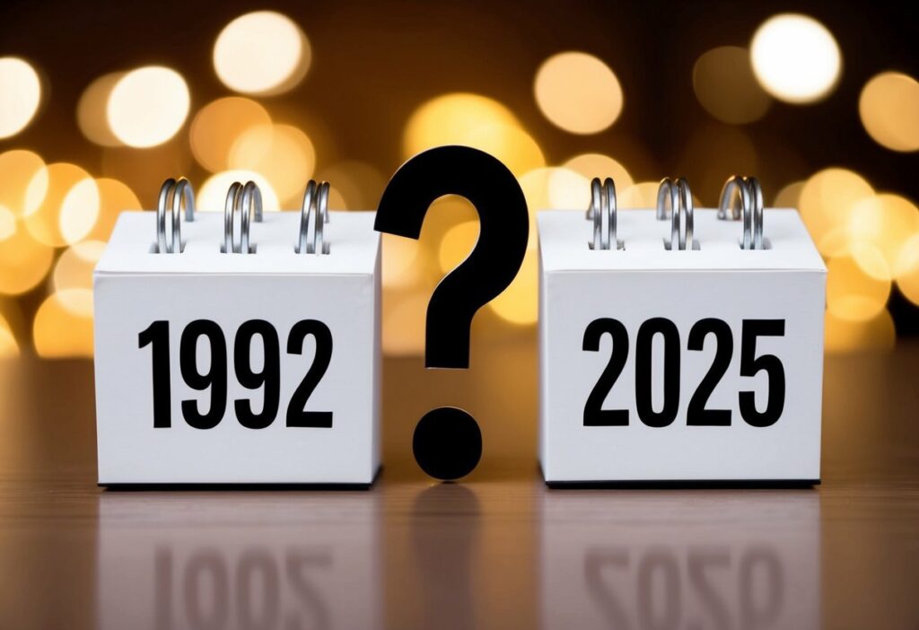 quem nasceu em 1992 tem quantos anos em 2025