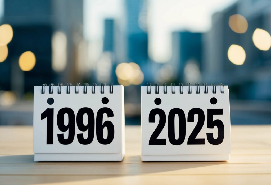 quem nasceu em 1996 tem quantos anos em 2025