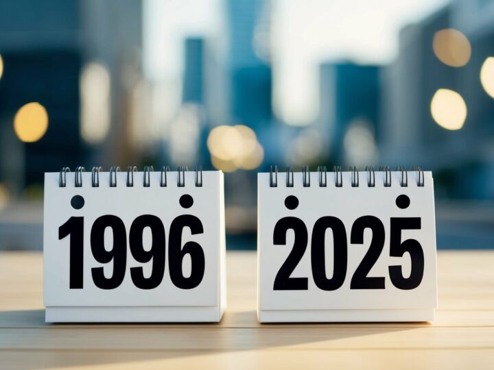 Quem nasceu em 1996 tem quantos anos em 2025?